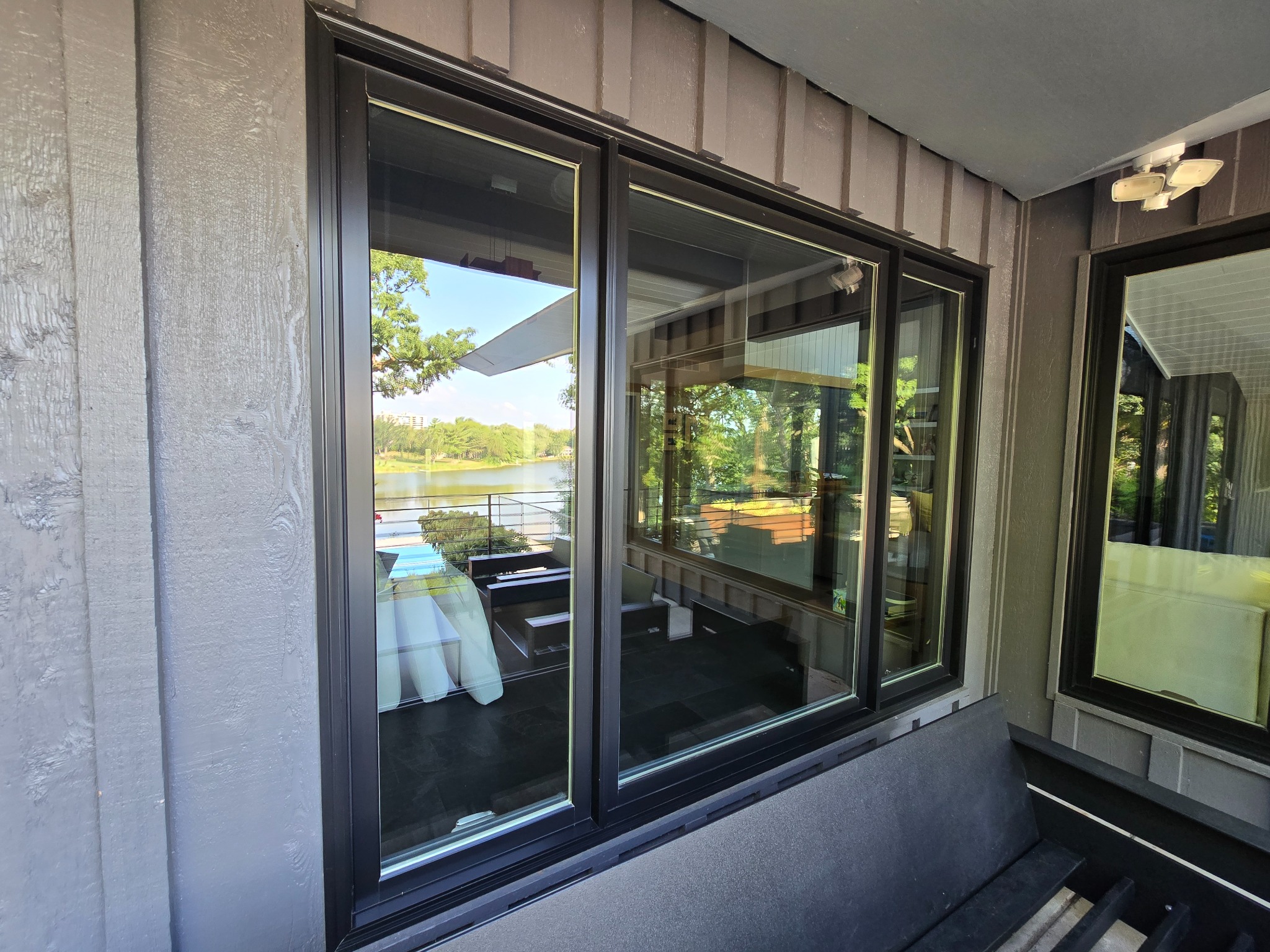 Clean exterior windows on a modern Twin Cities home