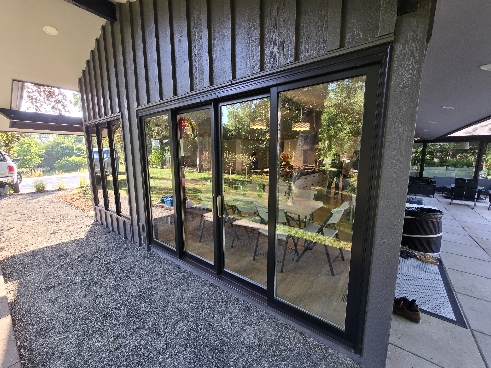 Recently cleaned large residential windows by NorthStar Exterior Cleaning